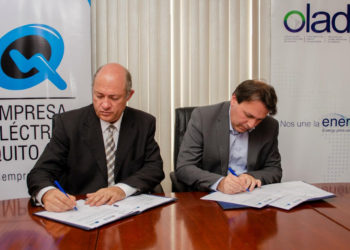 The Latin American and Caribbean Energy Organization (OLACDE), the National Administration of Power Plants and Transmissions of Uruguay (UTE) and Empresa Eléctrica Quito S.A. (EEQ) of Ecuador sign an inter-institutional cooperation agreement