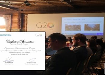OLACDE receives certificate of recognition for its support and contribution to the Argentine Presidency of the G20